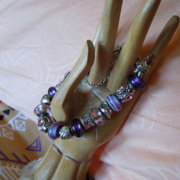 Genuine 925 SS Pandora Bracelet w/Charms